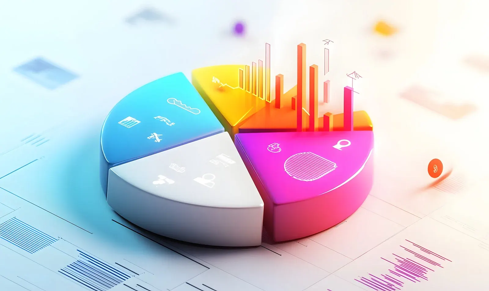 Flight school marketing performance data on a screen