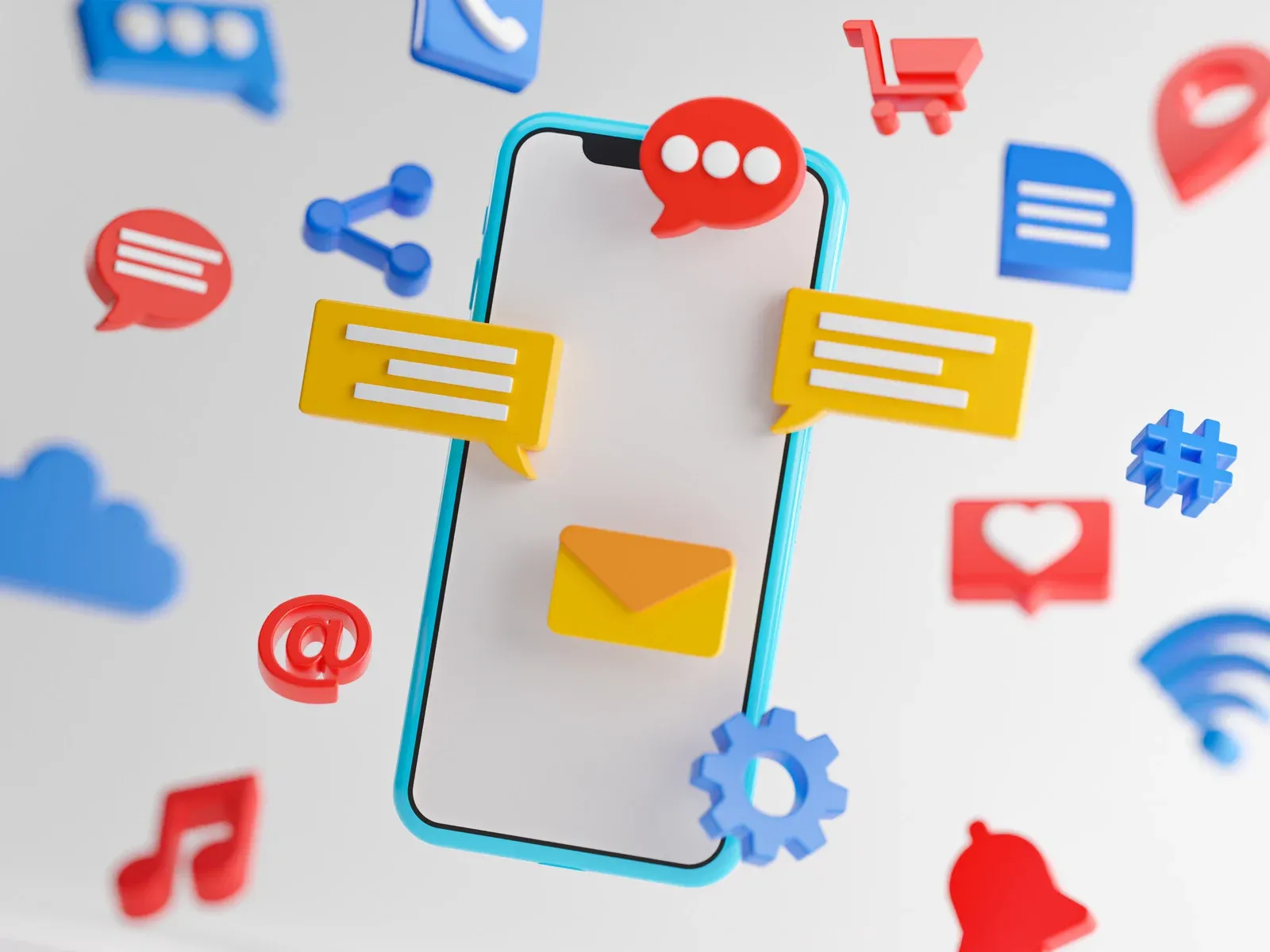 Social media applications on a phone screen