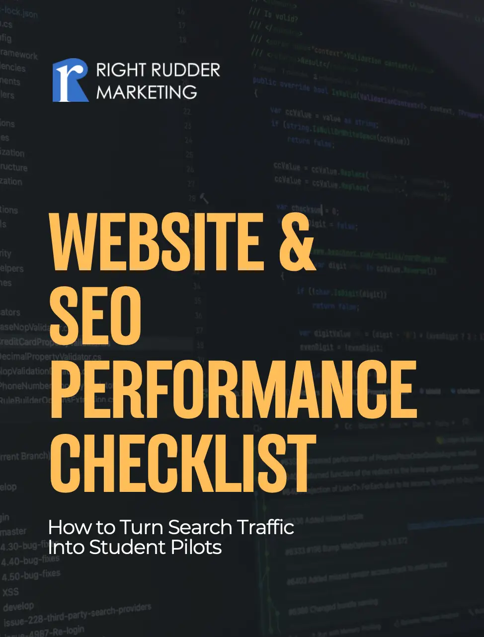 Cover of the Website and SEO Performance Checklist