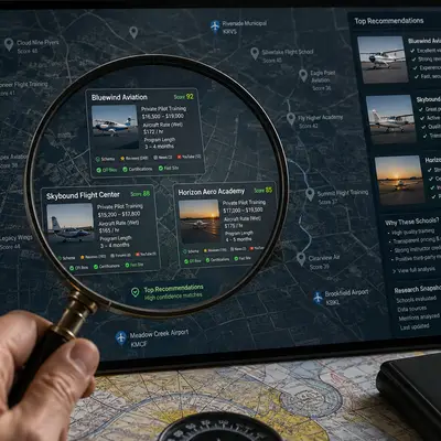 How AI Decides Which Flight School to Recommend