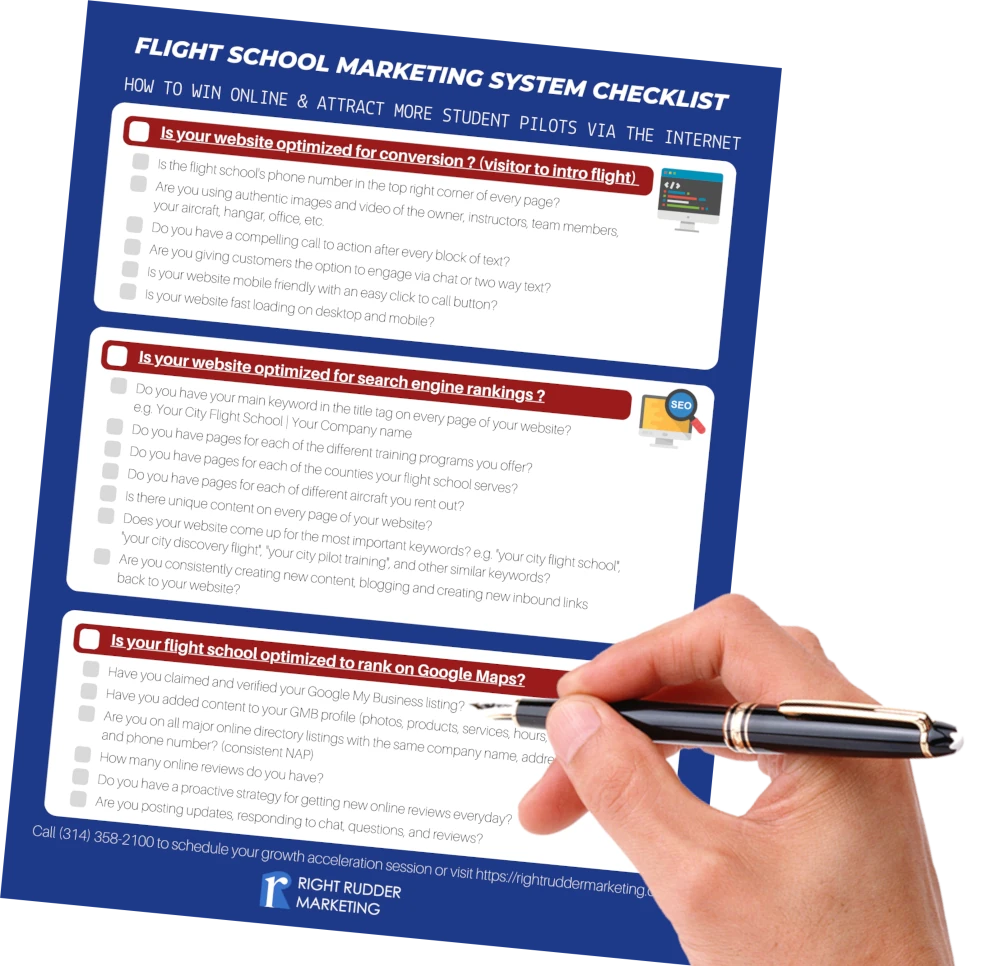 Flight School Marketing Checklist