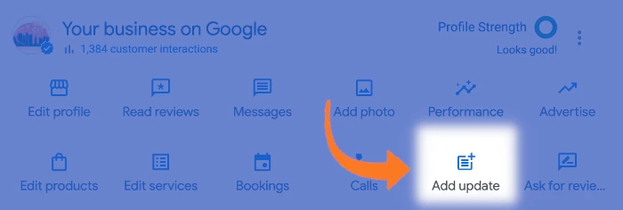 Google Business Admin Button for Updates