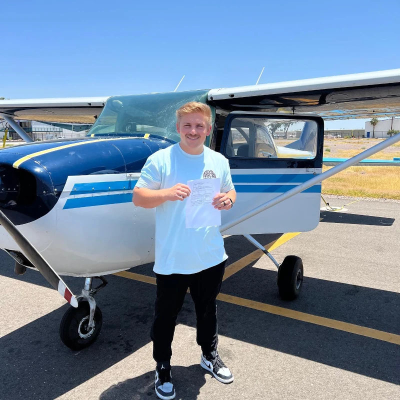 Student pilot completes his checkride at SimpliFly Flight School