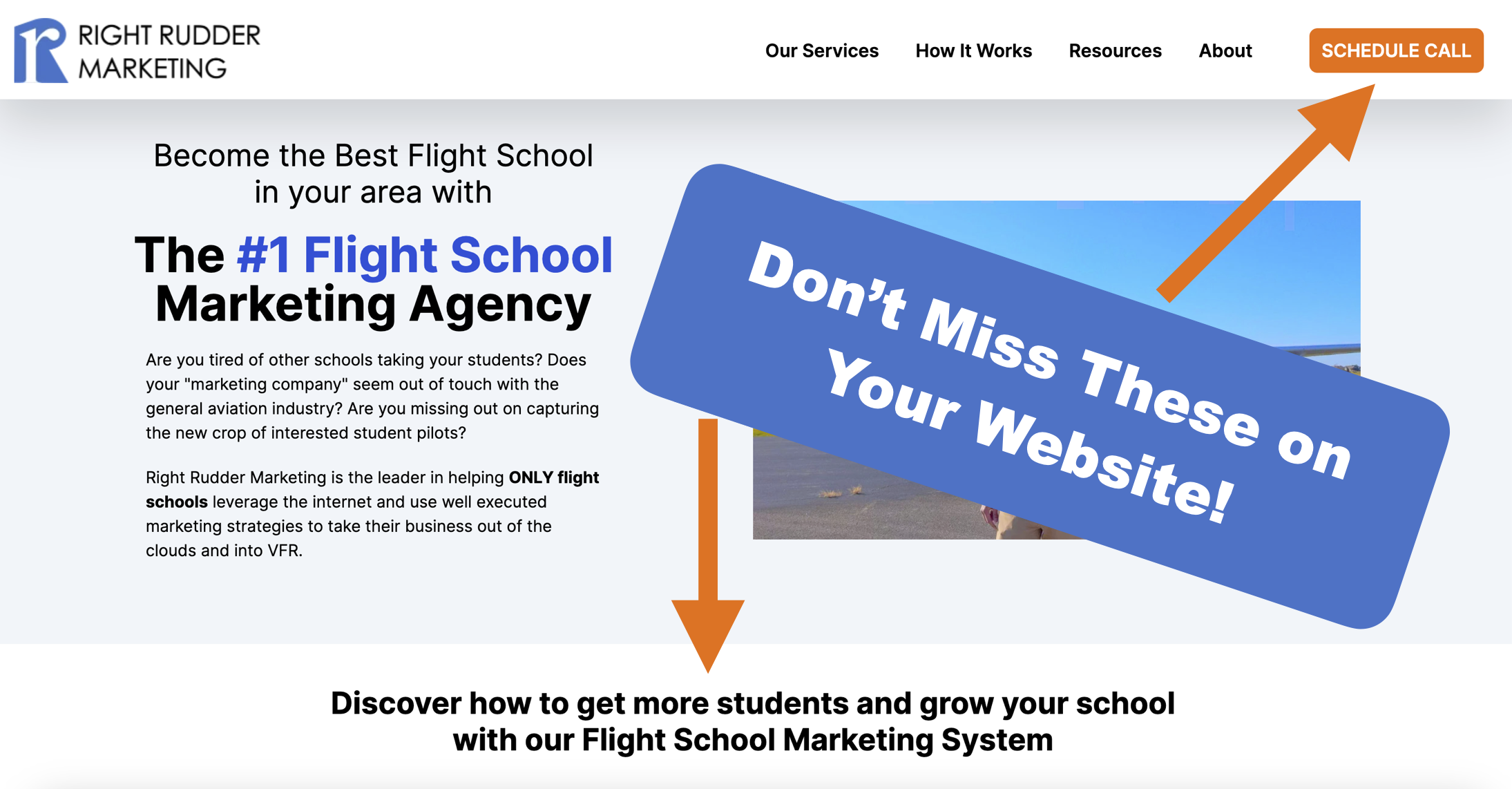 RRM's Flight School Website Template: 10 Essential Elements Every Flight School Website Should Have