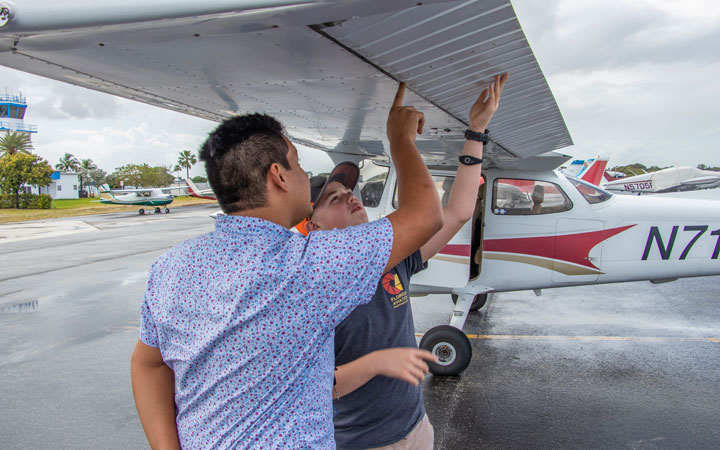 preflight inspection on a Cessna 172